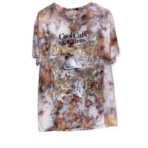 Tiger king Cool Cats & kittens tee ice tie dyed by Ruh Ro Rags